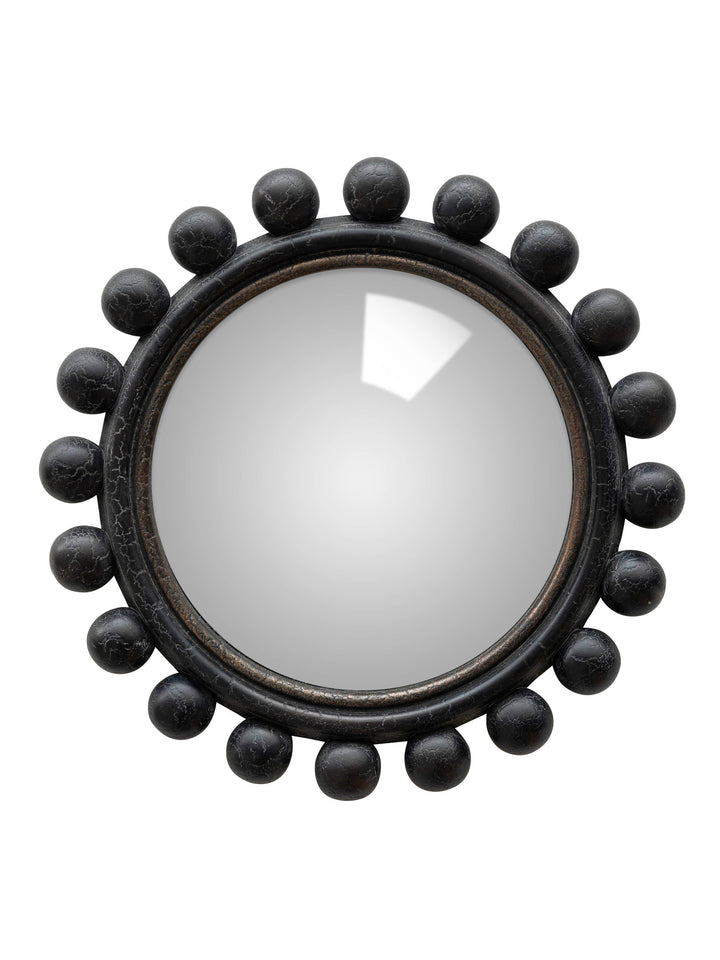 Cracked Black Convex Mirror - BUNKHAUS