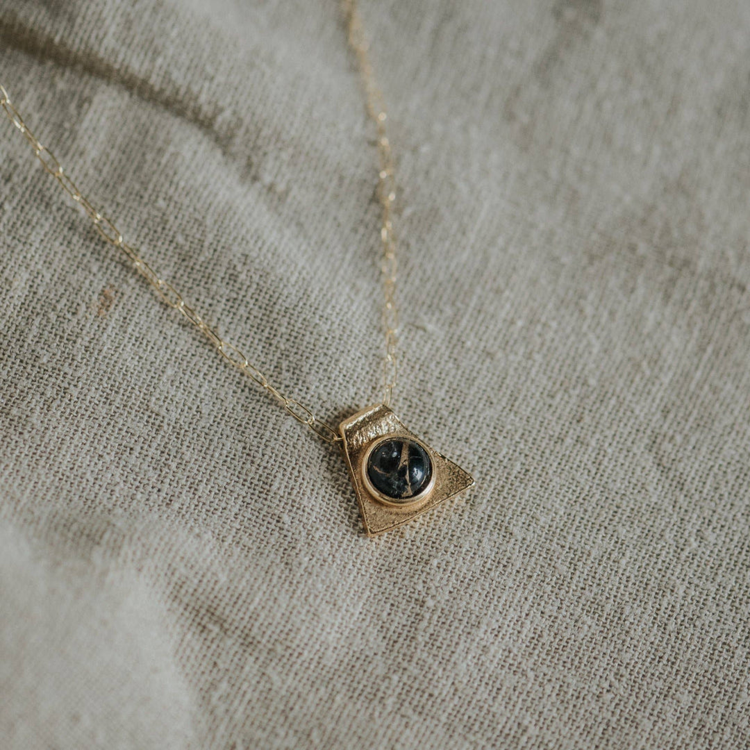 Cleo Necklace - Copper Obsidian & Demi-Fine Gold
