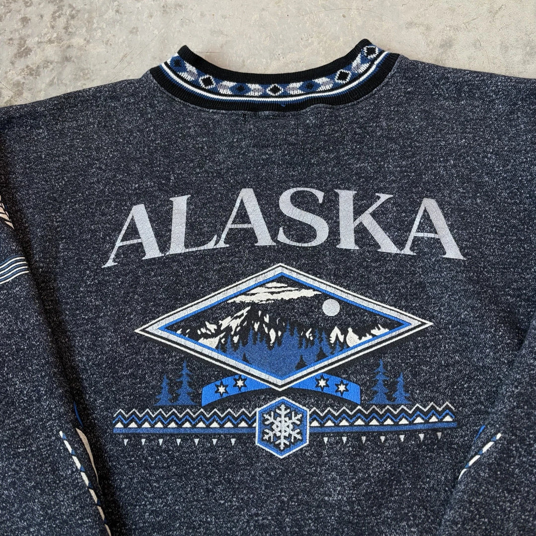 Vintage 90s Sweatshirt - Alaska Arctic (Charcoal)