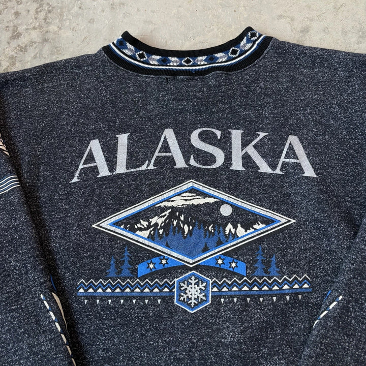 Vintage 90s Sweatshirt - Alaska Arctic (Charcoal)