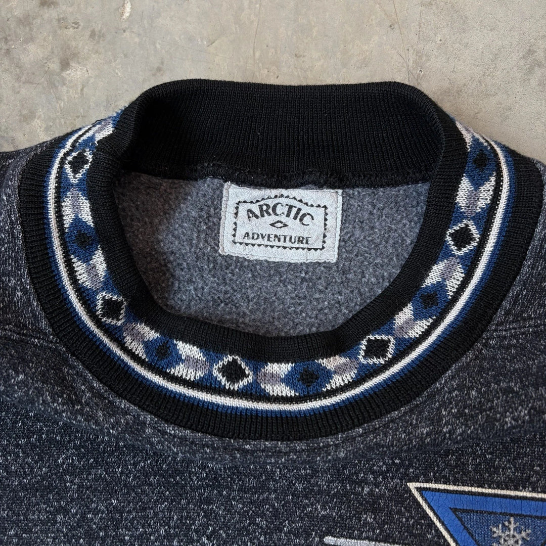 Vintage 90s Sweatshirt - Alaska Arctic (Charcoal)
