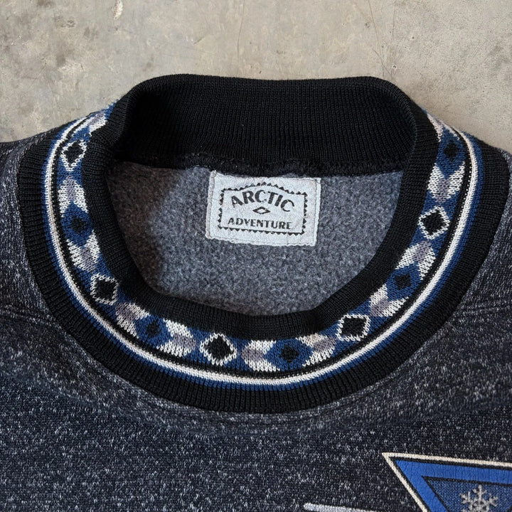 Vintage 90s Sweatshirt - Alaska Arctic (Charcoal)