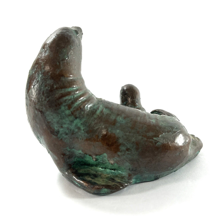 Studio Art Pottery Sea Lion with Pup Figurine