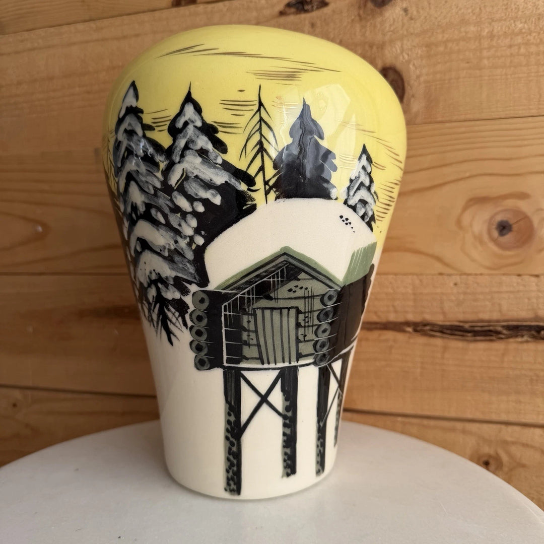 Matthew Adams Alaska Series Vase - Log Cabin