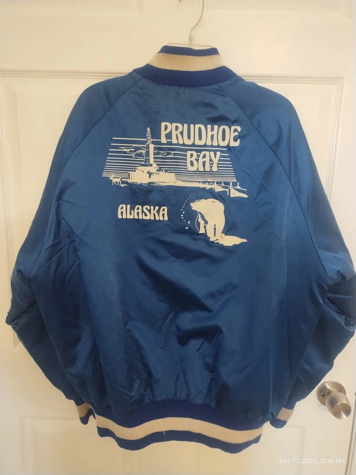 Vintage 80s Alaska Bomber Jacket - Prudhoe Bay (Blue)
