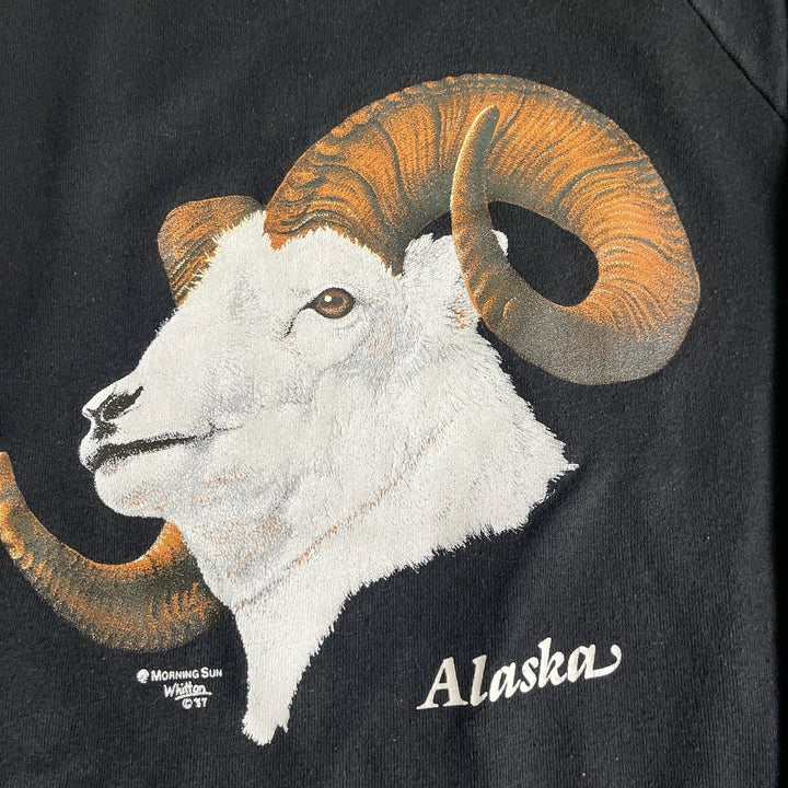 Vintage Alaska Dall Sheep Sweatshirt — Black