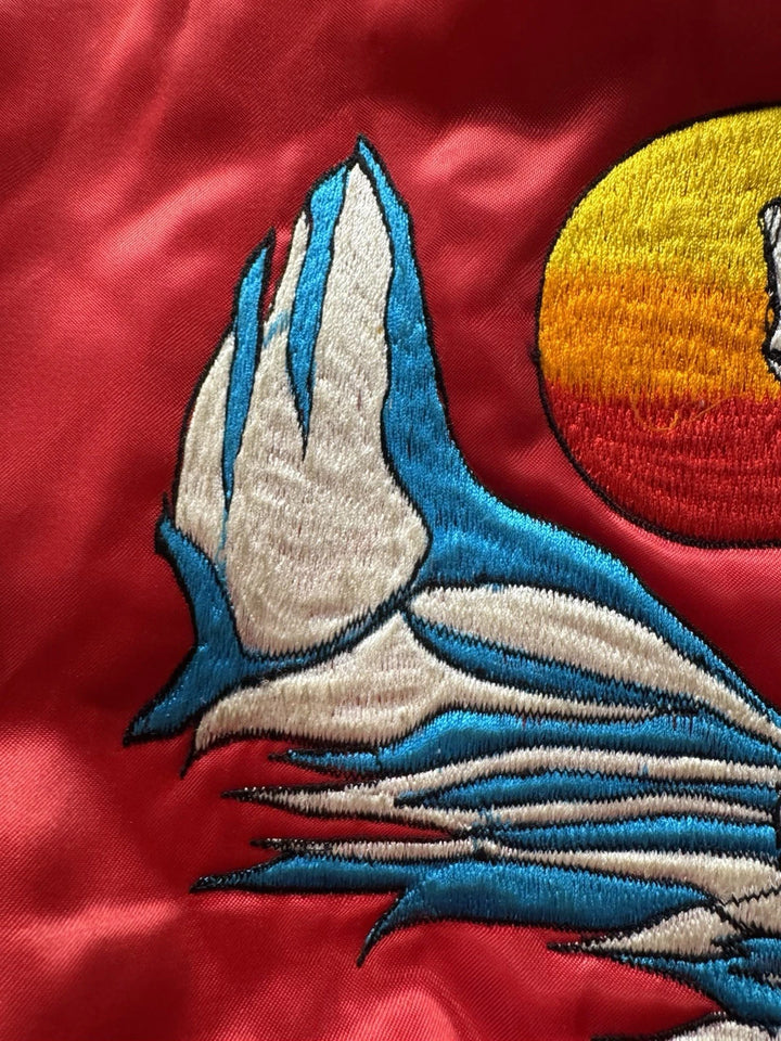 Vintage Satin Bomber Jacket - Alaska Polar Bear