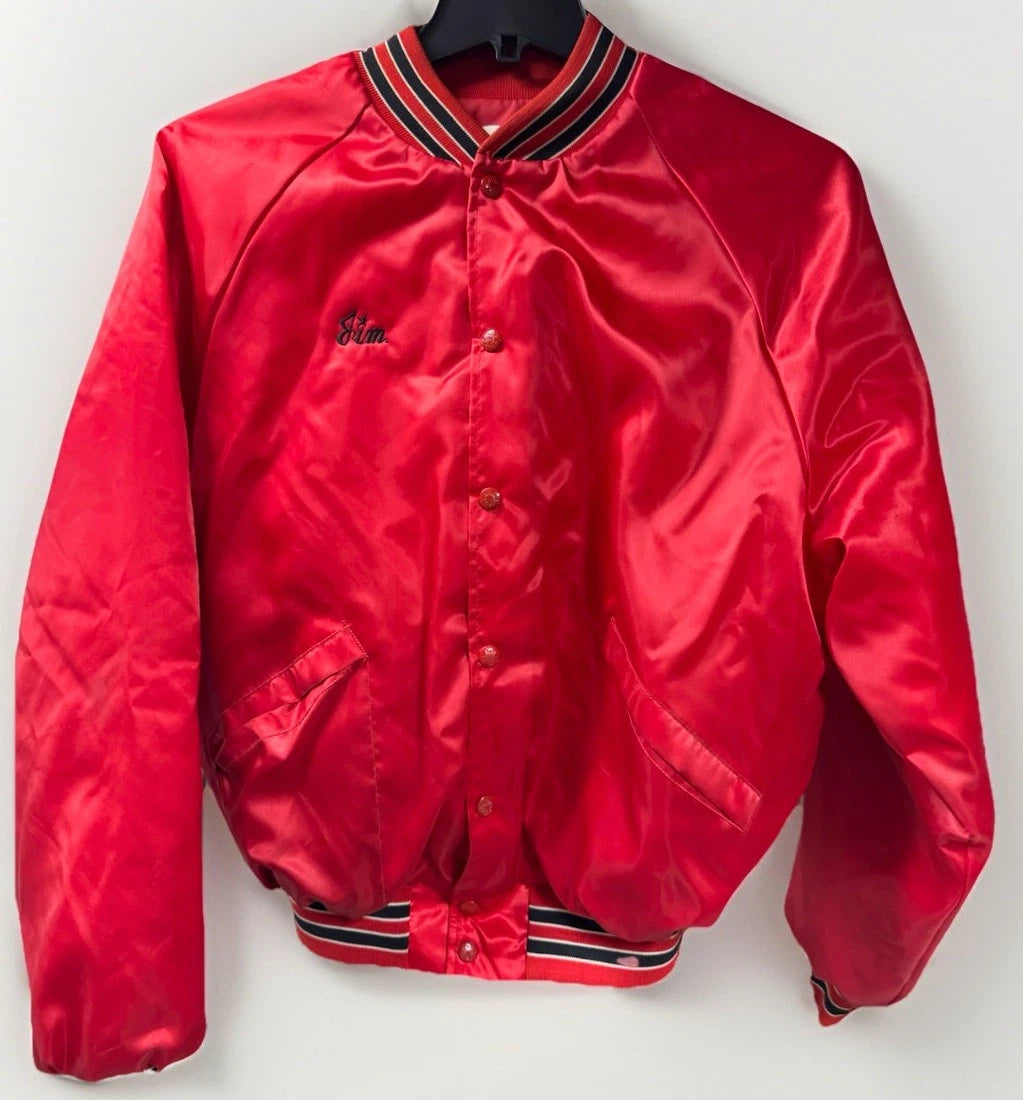 Vintage Satin Bomber Jacket - Alaska Polar Bear