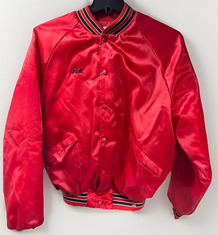 Vintage Satin Bomber Jacket - Alaska Polar Bear