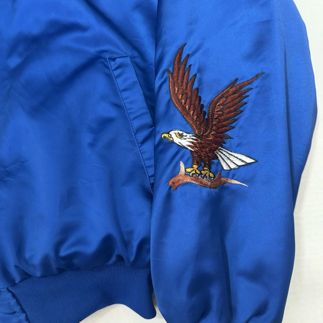 Vintage Bomber Jacket with Hood - Alaska Eagle
