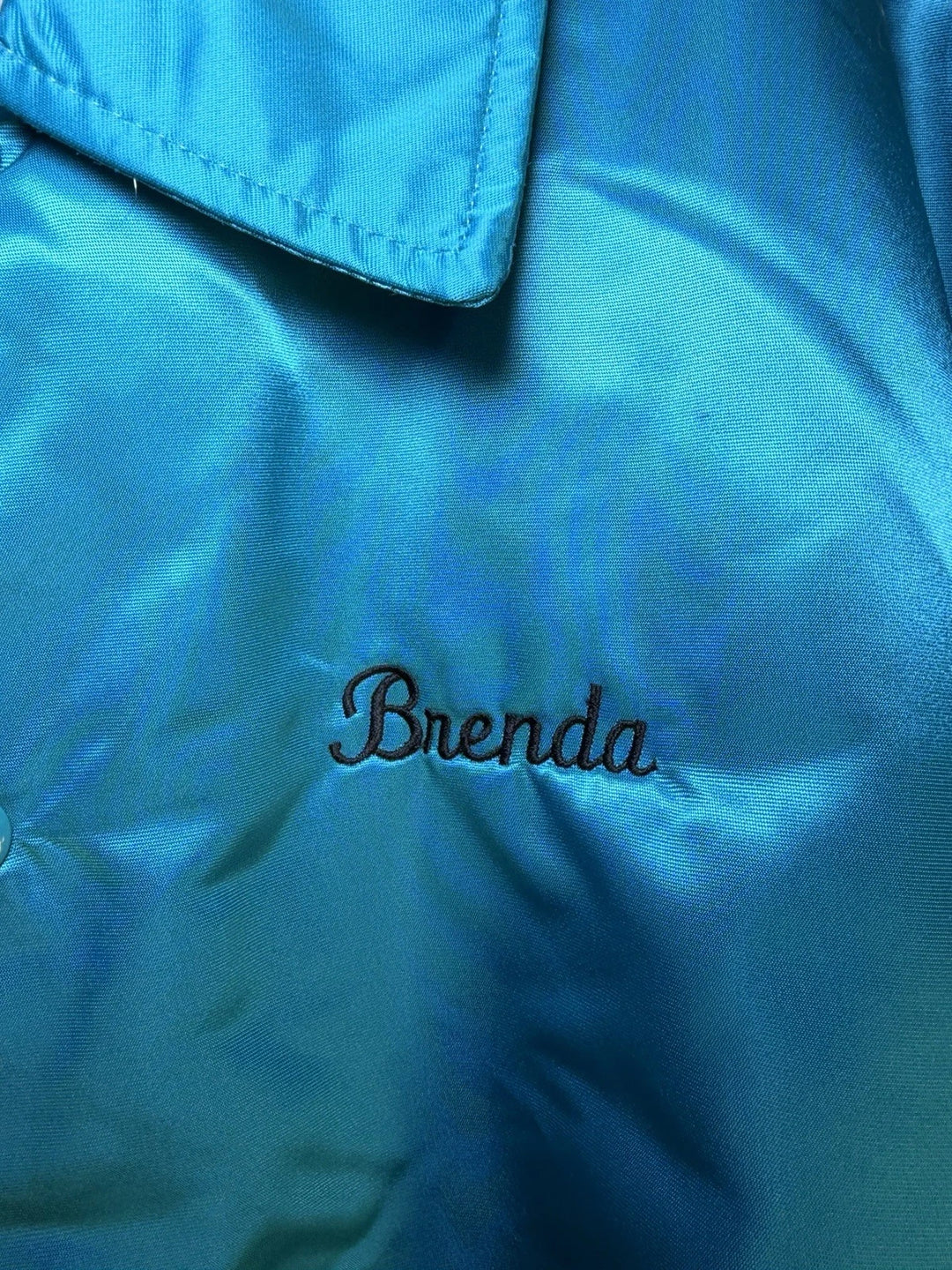Vintage 80s Satin Bomber Jacket - Alaska Brown Bear (Brenda)