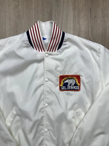 Vintage 80s Bomber Jacket - Alaska Polar Bear