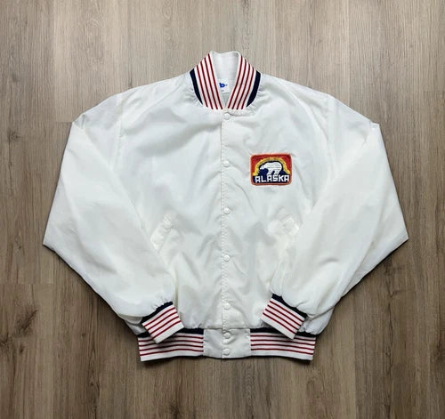 Vintage 80s Bomber Jacket - Alaska Polar Bear